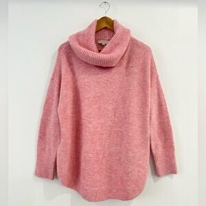 LOFT Plus Pink Turtleneck Sweater Pullover Soft Cozy 14